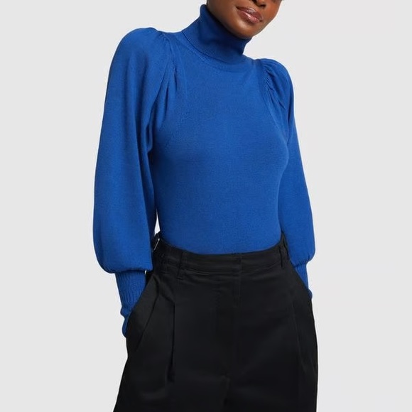 APIECE APART Dewi Turtleneck Sweater in Blue 395$ - Picture 2 of 7